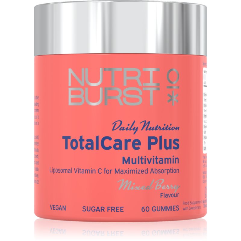 Nutriburst TotalCare Plus multivitaminoví gummies s vitamíny 60 ks lesní ovoce