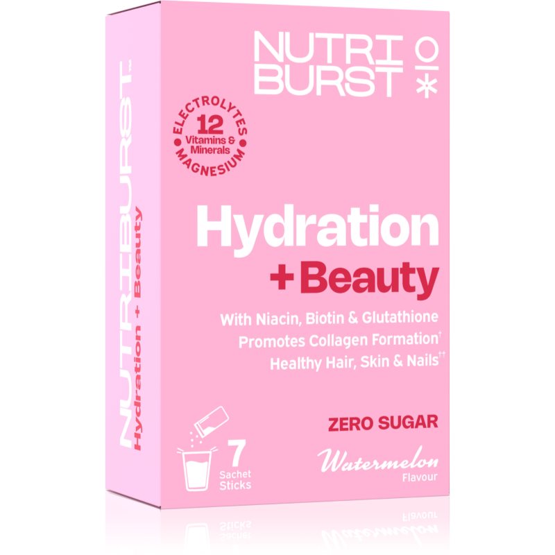 Nutriburst Hydratation + Beauty rozpustný nápoj pre krásne vlasy, pleť a nechty príchuť Watermelon 7x5 g
