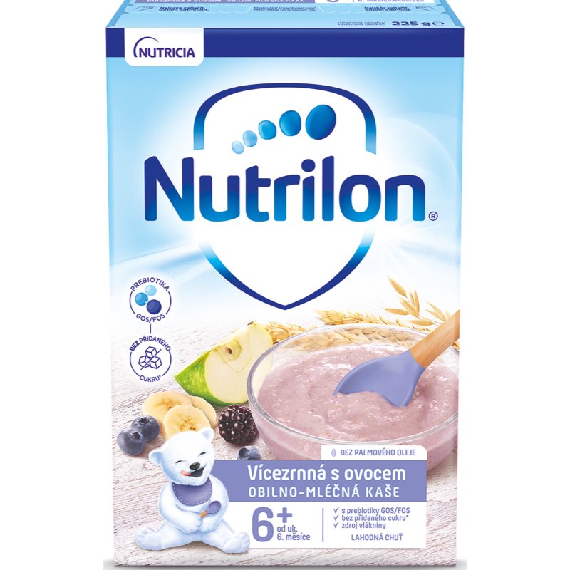 Nutrilon Obilno-mliečna kaša viaczrnná kaša s ovocím 225 g