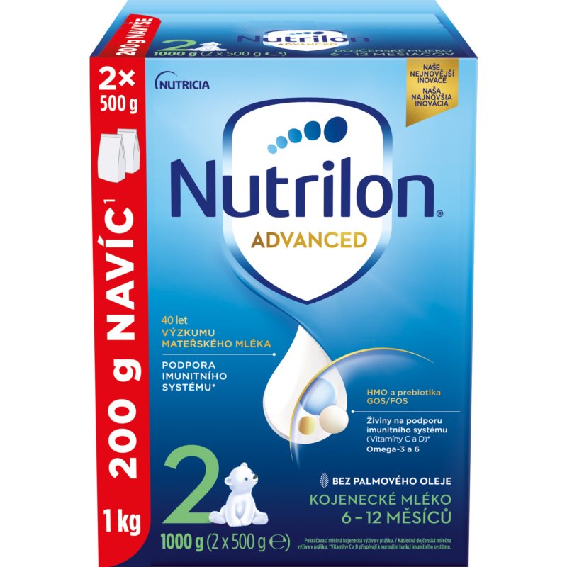 Nutrilon Advanced 2 pokračovacie dojčenské mlieko 2x500 g