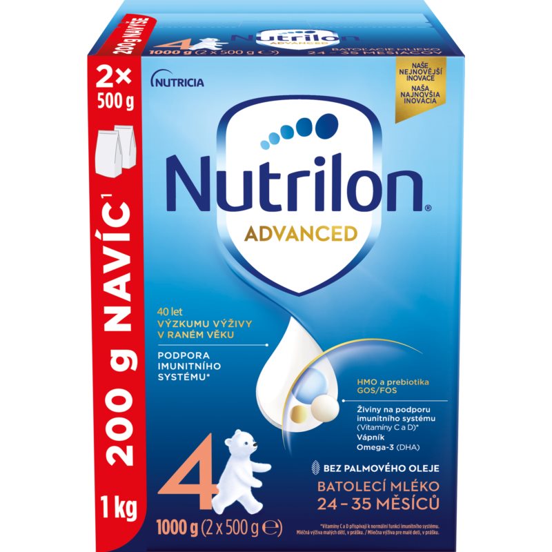 Nutrilon Advanced 4 batolecí mléko velké balení 2x500 g