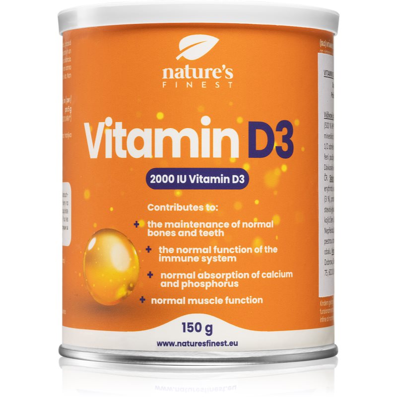 Natures Finest Vitamin D3 Förderung einer normalen Knochen- und Zahngesundheit Geschmack Lemon 150 g