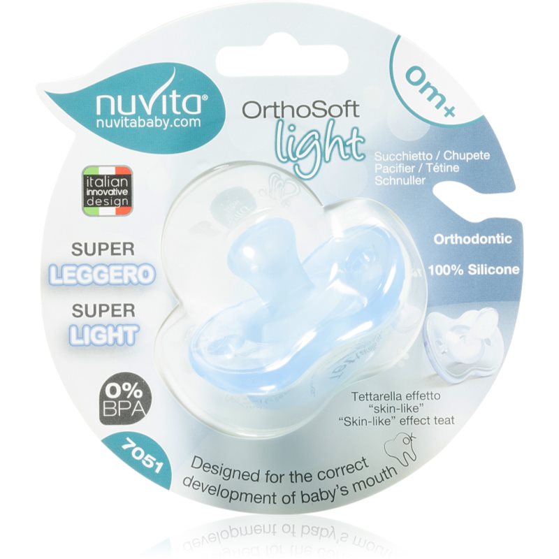 

Nuvita Orthosoft Light пустушка 0m+ Blue