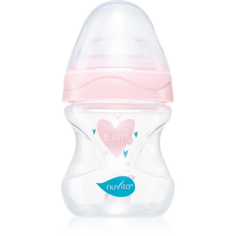 Nuvita Cool Bottle 0m+ kūdikių buteliukas Transparent pink 150 ml