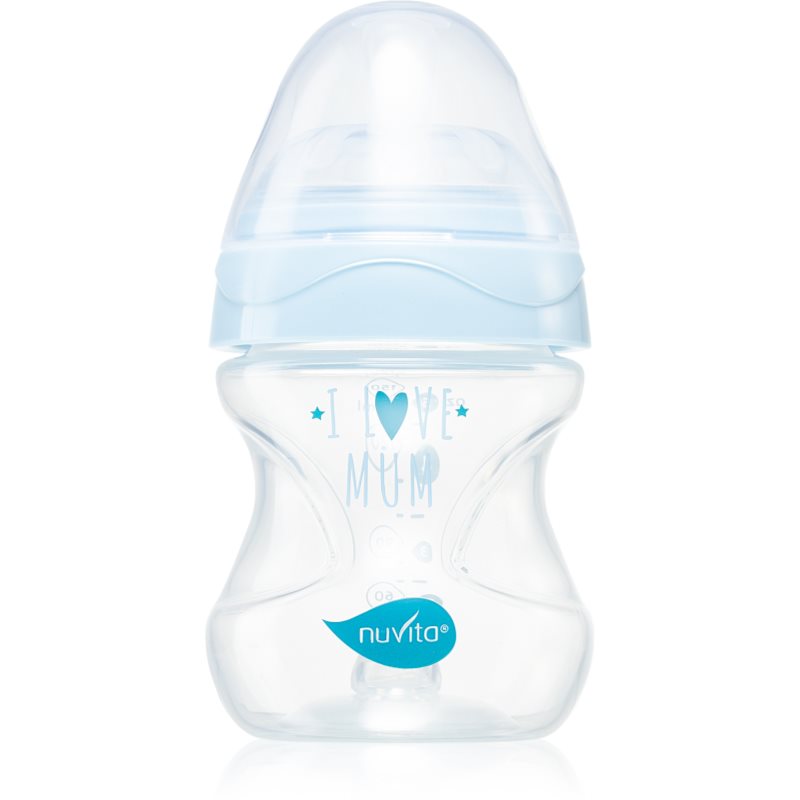 Nuvita Cool Bottle 0m+ kūdikių buteliukas Transparent blue 150 ml