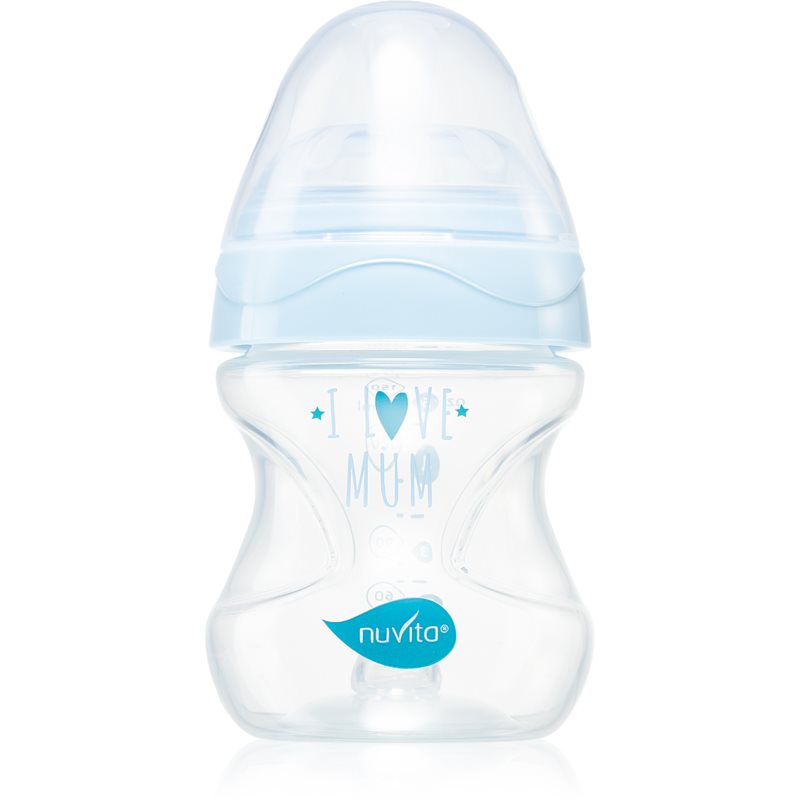 Nuvita Cool Bottle 0m+ Baby Bottle Transparent Blue 150 Ml