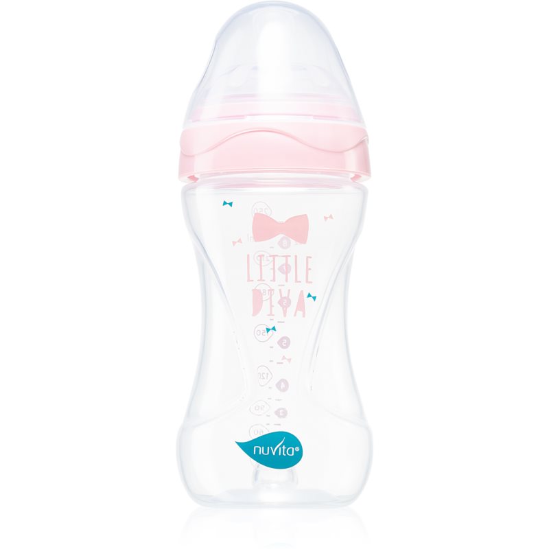 Nuvita Cool Bottle 3m+ kūdikių buteliukas Transparent pink 250 ml