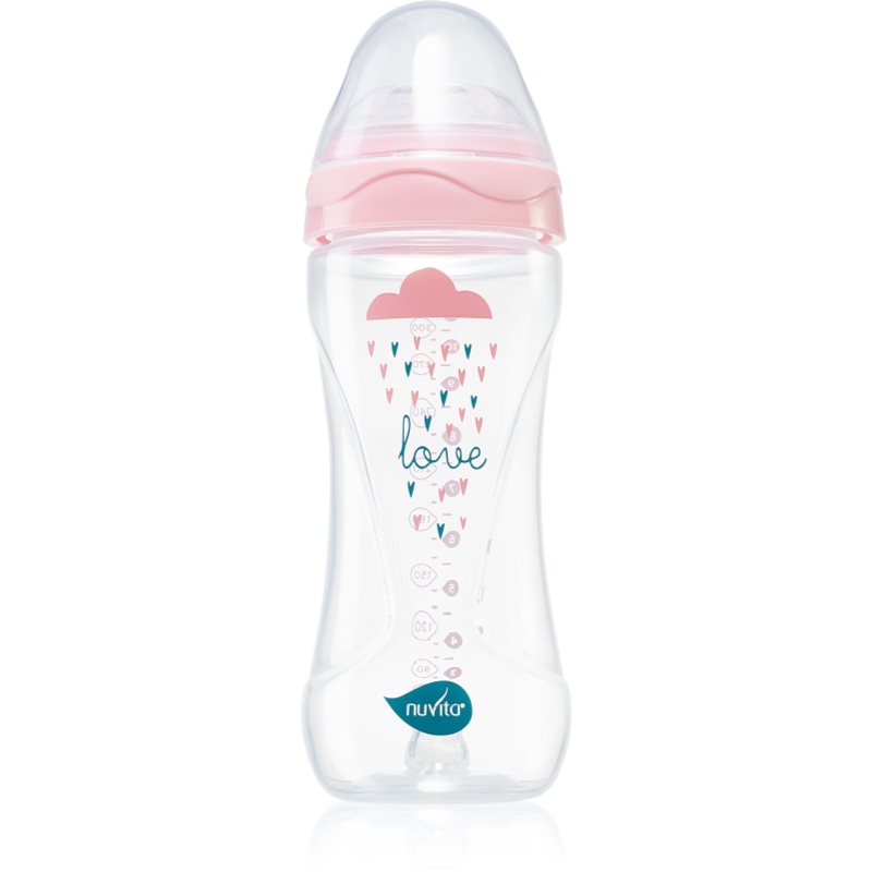 Nuvita Cool Bottle 4m+ пляшечка для годування Transparent Pink 330 мл