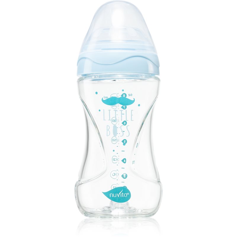 Nuvita Glass Bottle Blue пляшечка для годування 240 мл