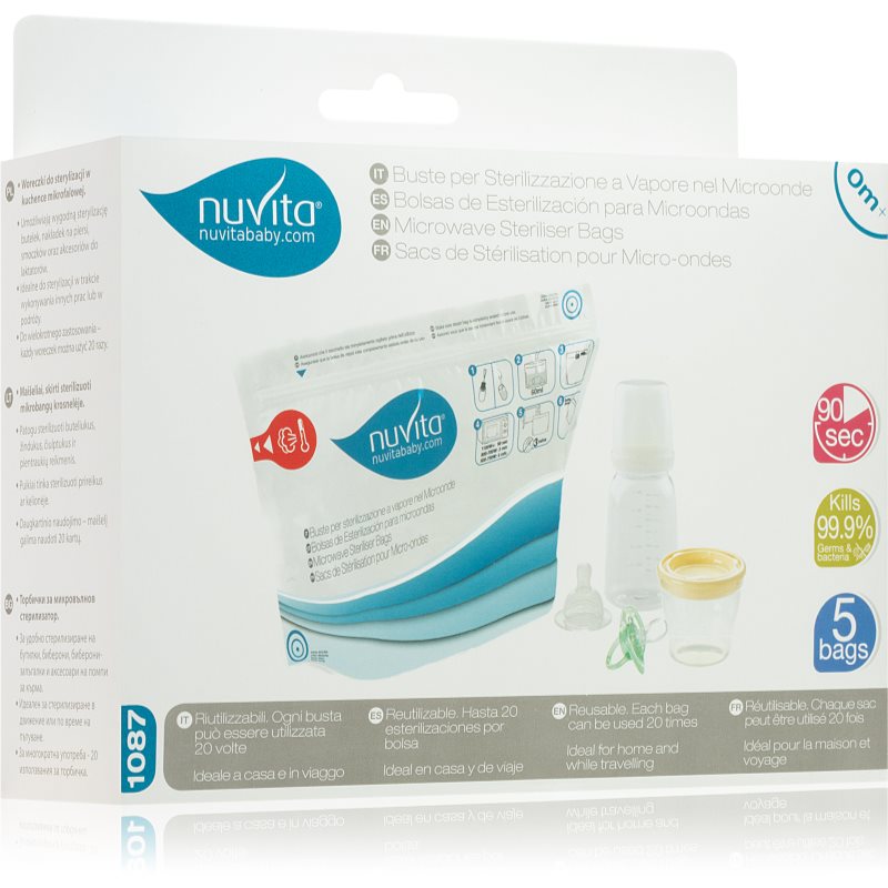 E-shop Nuvita Sterilization bags sterilizační sáčky do mikrovlnné trouby 5 ks