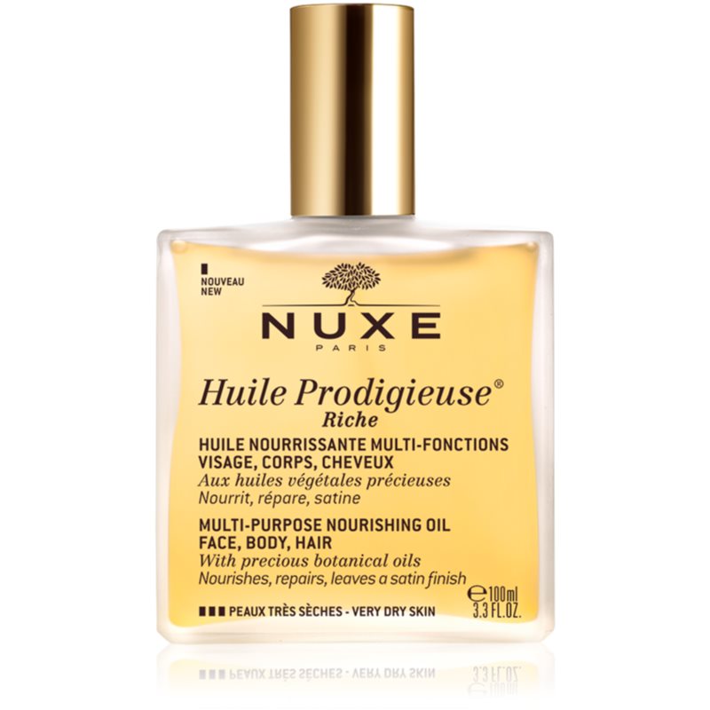 Nuxe Huile Prodigieuse Riche мультифункціональна суха олійка для дуже сухої шкіри 100 мл