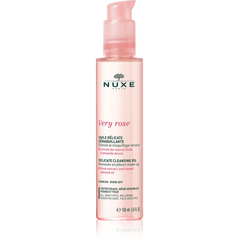 Nuxe Very Rose делікатна очищуюча олійка для обличчя та очей 150 мл