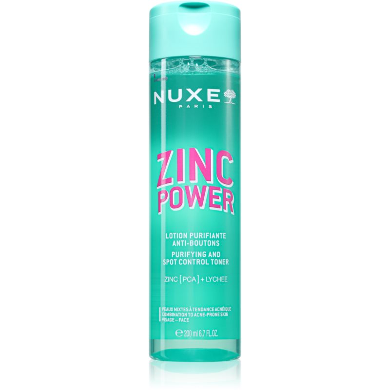 Nuxe Zinc Power Purifying And Spot Control Toner Cleansing Tonic For Oily And Problem Skin 200 Ml