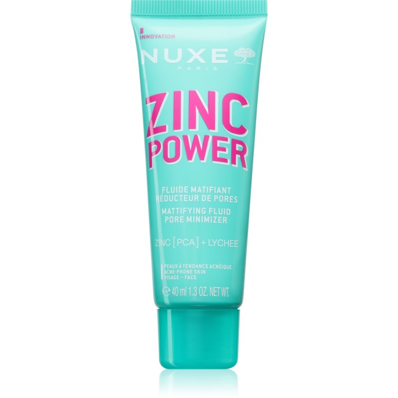 Nuxe Zinc Power Mattifying Fluid matujúci fluid pre mastnú pleť so sklonom k akné 40 ml