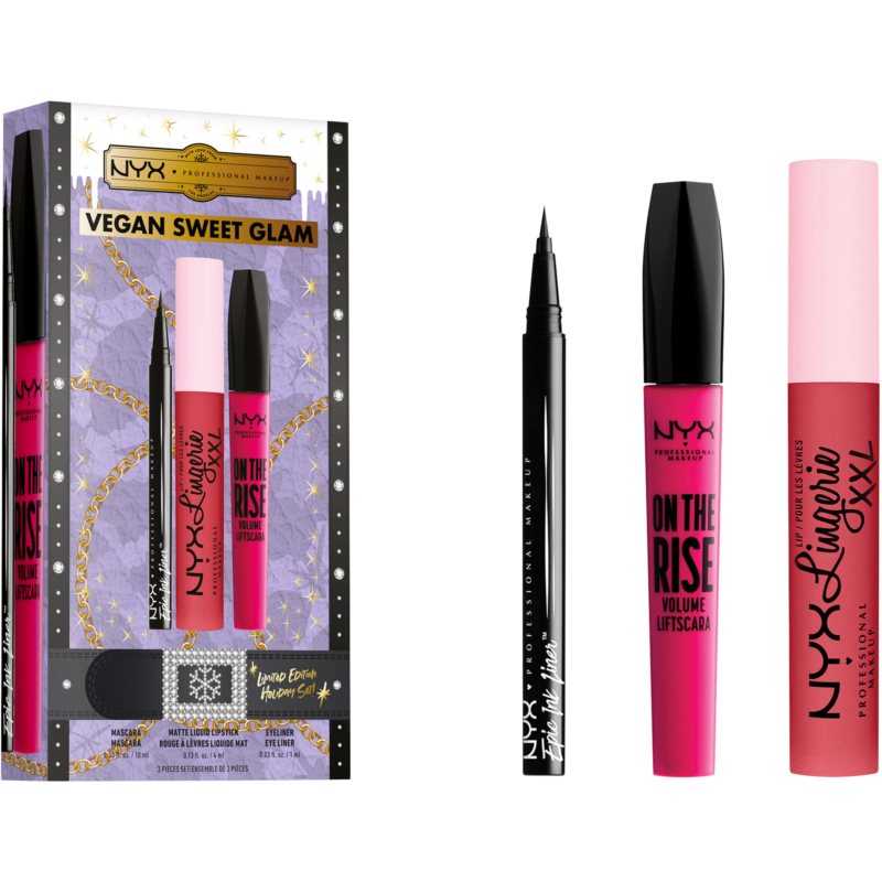 NYX Professional Makeup Limited Edition Xmass Sweet Glam Weihnachtsgeschenk-Set (für den perfekten Look)