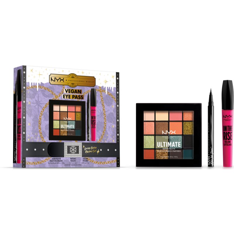 NYX Professional Makeup Limited Edition Xmass 2022 Eye Pass Set vianočná darčeková sada pre perfektný vzhľad