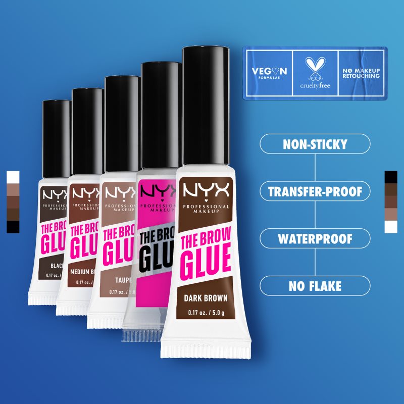 NYX Professional Makeup The Brow Glue гель для брів відтінок Transparent 5 гр