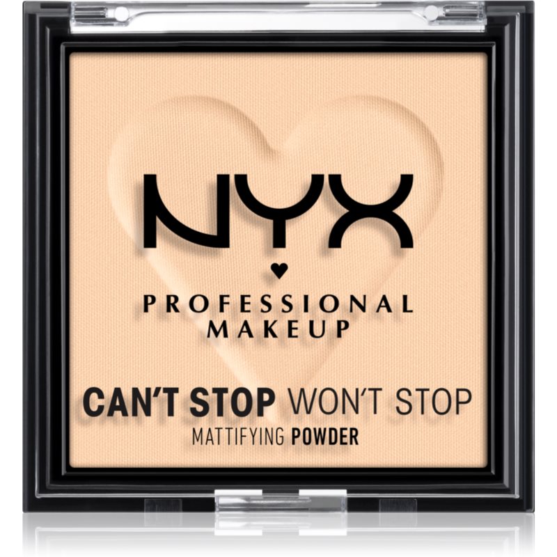 NYX Professional Makeup Can't Stop Won't Stop Mattifying Powder matirajući puder nijansa 02 Light 6 g