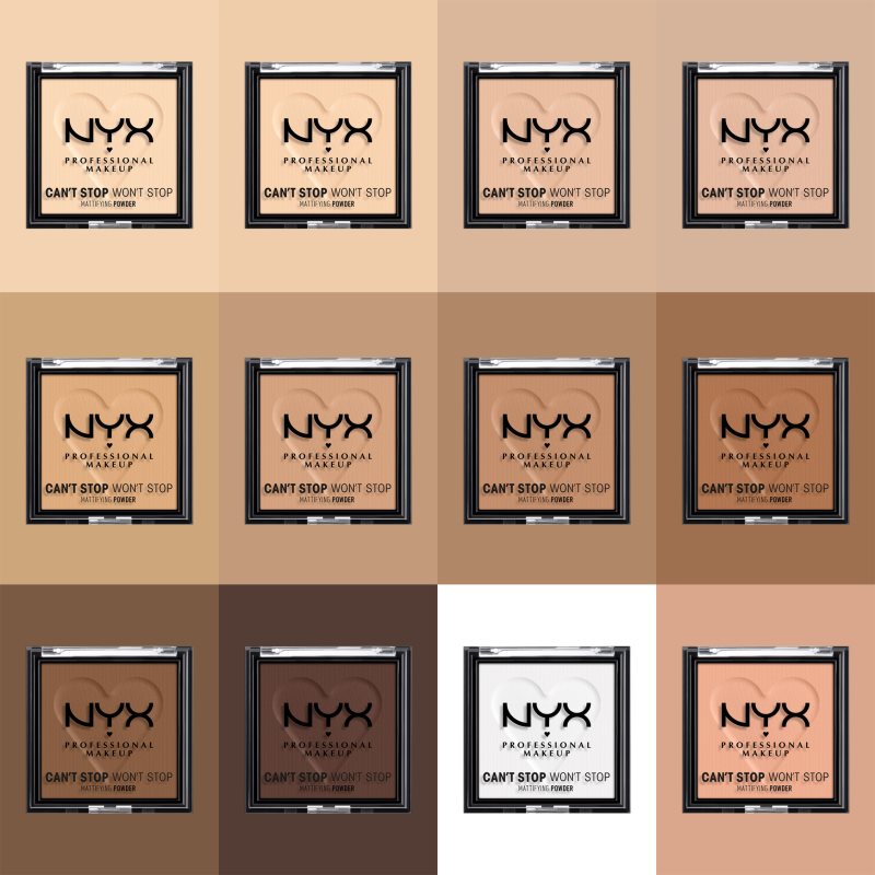 NYX Professional Makeup Can't Stop Won't Stop Mattifying Powder матуюча пудра відтінок 03 Light Medium 6 гр