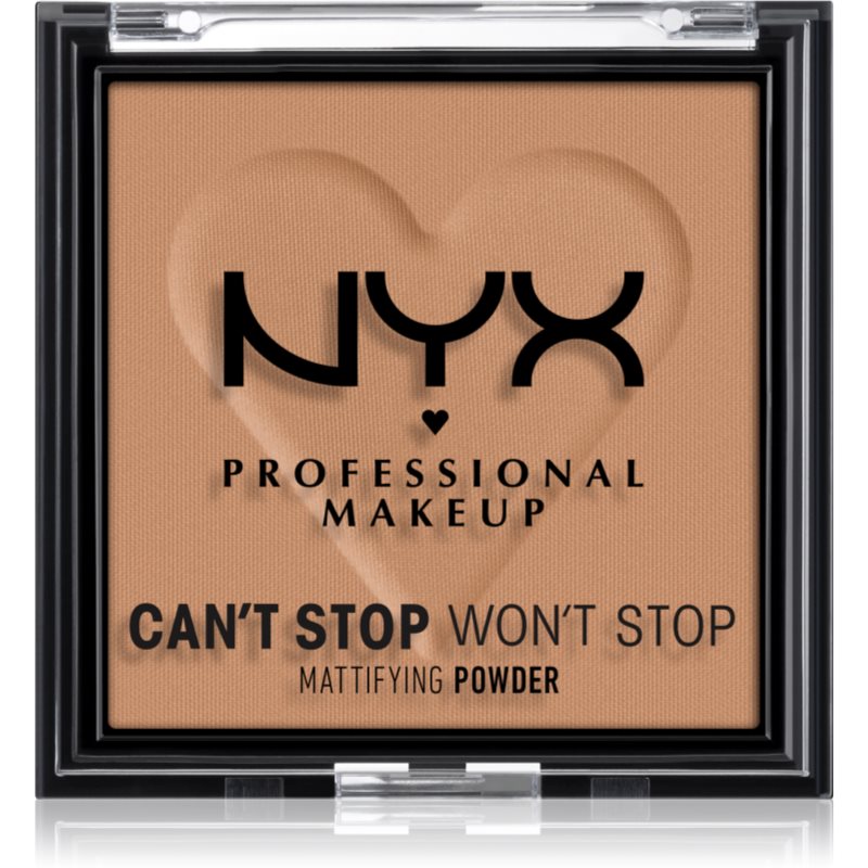 NYX Professional Makeup Can't Stop Won't Stop Mattifying Powder zmatňujúci púder odtieň 07 Caramel 6 g