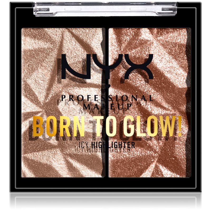 NYX Professional Makeup Born To Glow Icy Highlighter švytėjimo suteikiančių priemonių paletė atspalvis 03 - High Key Flex 5,7 g