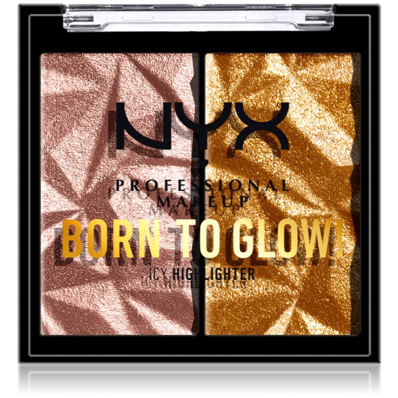 NYX Professional Makeup Born To Glow Icy Highlighter paleta rozjasňovačov odtieň 05 - Rock Candy 5,7 g