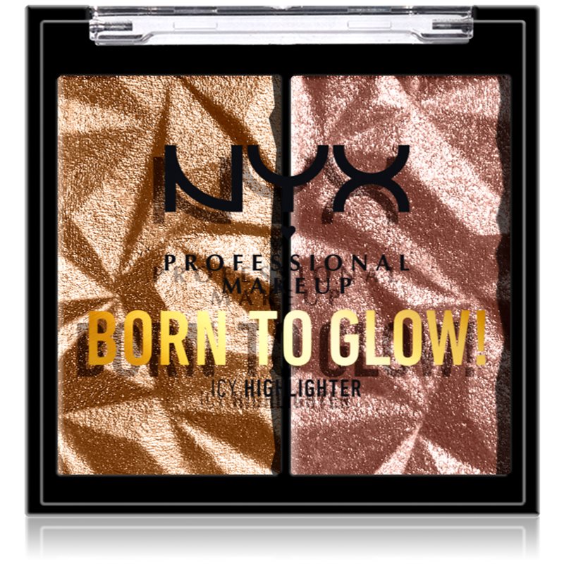 NYX Professional Makeup Born To Glow Icy Highlighter paleta rozjasňovačov odtieň 08 - Bout The Bronze 5,7 g