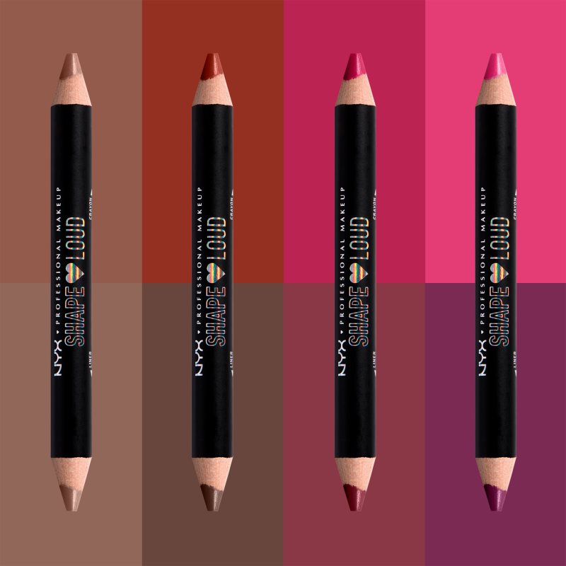 NYX Professional Makeup Lip Liner Duo Pride Line Loud Lipstick + Lip Liner With Matt Effect Shade 04 - Its A Lewk