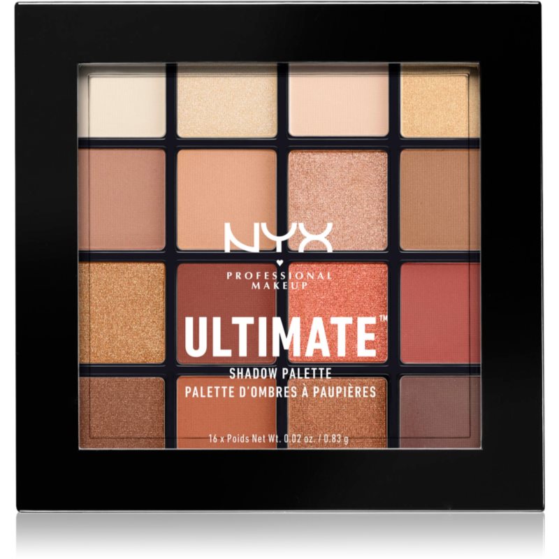 NYX Professional Makeup Ultimate Shadow Palette paletka očných tieňov odtieň 03 Warm Neutrals 16 x 0.83 g
