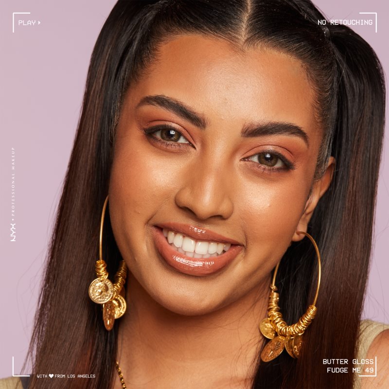 NYX Professional Makeup Butter Gloss Brillant à Lèvres Teinte 49 Fudge Me 8 Ml