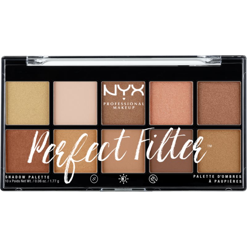 

NYX Professional Makeup Perfect Filter Shadow Palette палітра тіней відтінок 01 Golden Hour