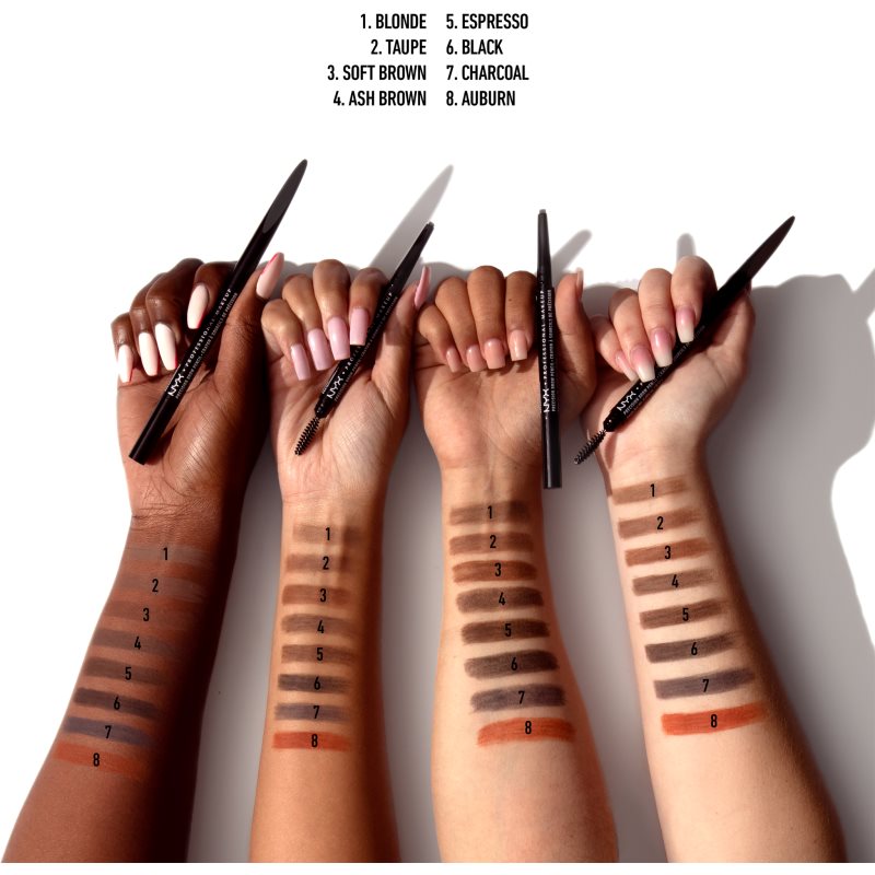 NYX Professional Makeup Precision Brow Pencil олівець для брів відтінок 06 Black 0.13 гр