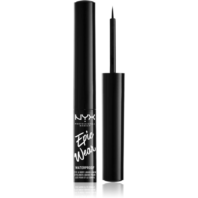 NYX Professional Makeup Epic Wear Metallic Liquid Liner hosszantartó géles szemhéjtus árnyalat 01 - Black Metal 3,5 ml