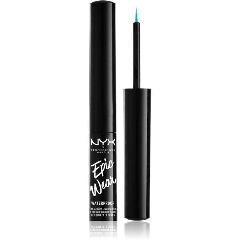 E-shop NYX Professional Makeup Epic Wear Metallic Liquid Liner dlouhotrvající gelové oční linky odstín 06 - Teal Metal 3,5 ml