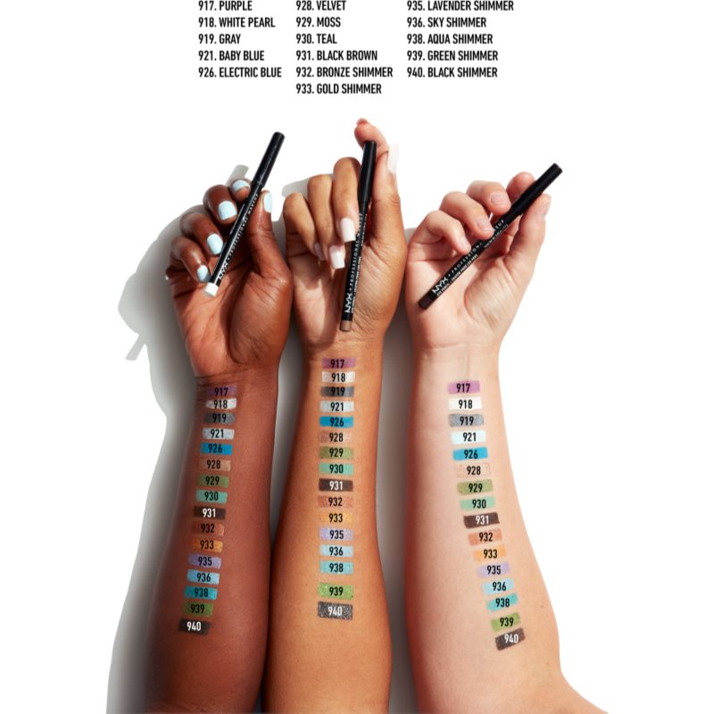 NYX Professional Makeup Eye And Eyebrow Pencil олівець для очей з ефектом точного нанесення відтінок 935 Lavender Shimmer 1.2 гр