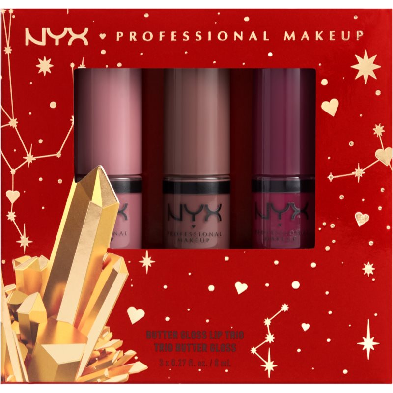 

NYX Professional Makeup Gimme SuperStars! Butter Lip Gloss Trio подарунковий набір для губ відтінок 02 - Deep Nudes