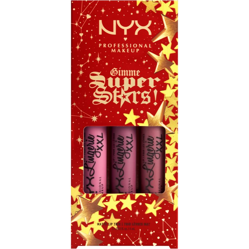 

NYX Professional Makeup Gimme SuperStars! Lip Lingerie XXL Trio подарунковий набір для губ відтінок 02 - Cool Berries