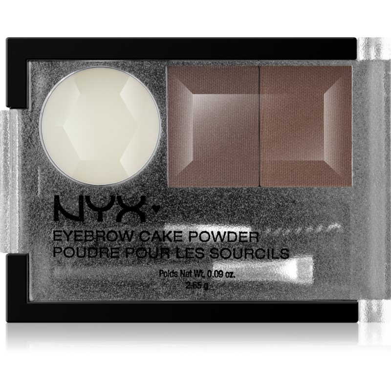 

NYX Professional Makeup Eyebrow Cake Powder набір для набір для моделювання форми брів відтінок 02 Dark Brown/Brown