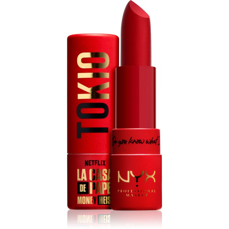 

NYX Professional Makeup La Casa de Papel Lipstick Високопігментована кремова помада відтінок 01 - Rebel Red