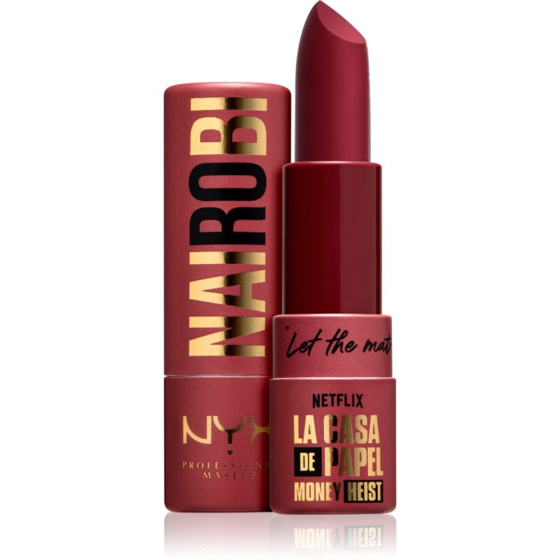 

NYX Professional Makeup La Casa de Papel Lipstick Високопігментована кремова помада відтінок 02- Teddy Berry