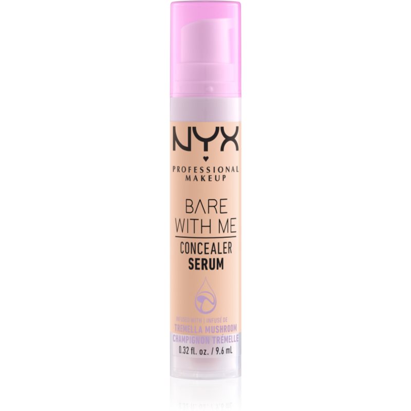 NYX Professional Makeup Bare With Me Concealer Serum drėkinamasis maskuoklis „Du viename“ atspalvis 03 Vanilla 9,6 ml