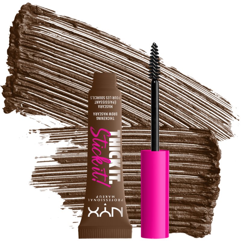 NYX Professional Makeup Thick It Stick It Brow Mascara Brow Mascara Shade 06 Brunette 7 Ml