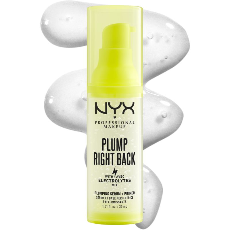 NYX Professional Makeup Plump Right Back Plump Serum And Primer Long-lasting Makeup Primer 30 Ml