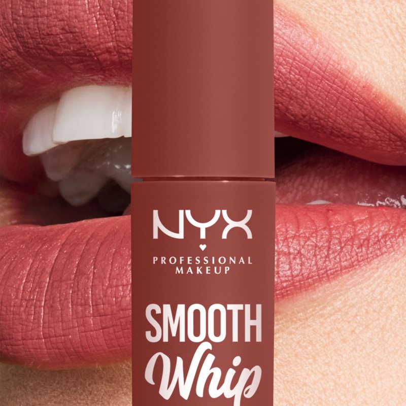 NYX Professional Makeup Smooth Whip Matte Lip Cream оксамитова помада з розгладжуючим ефектом відтінок 03 Latte Foam 4 мл