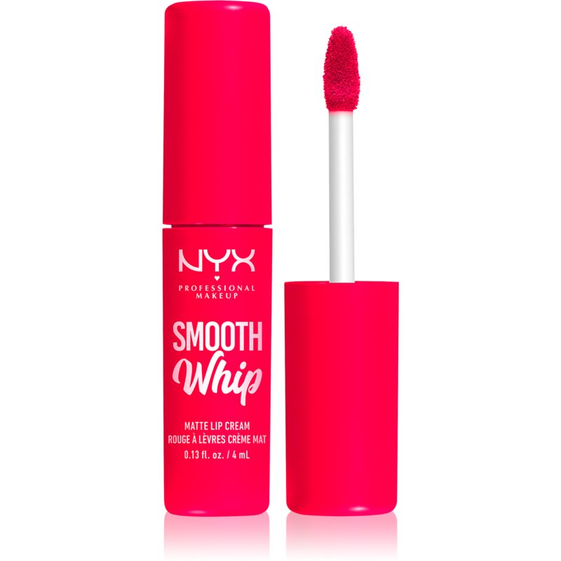 NYX Professional Makeup Smooth Whip Matte Lip Cream bársonyos rúzs kisimító hatással árnyalat 10 Pillow Fight 4 ml