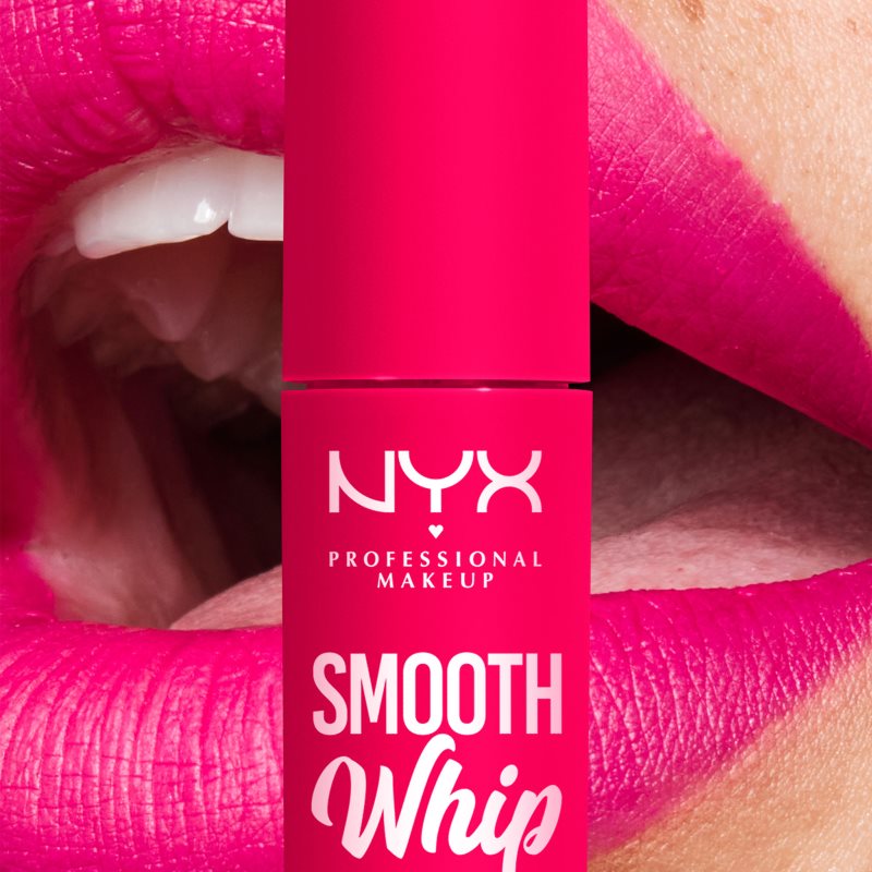 NYX Professional Makeup Smooth Whip Matte Lip Cream Velvet Lipstick With Smoothing Effect Shade 10 Pillow Fight 4 Ml