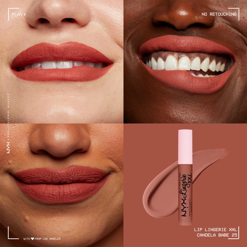 NYX Professional Makeup Lip Lingerie XXL рідка губна помада з матуючим ефектом відтінок 25 - Candela Babe 4 мл