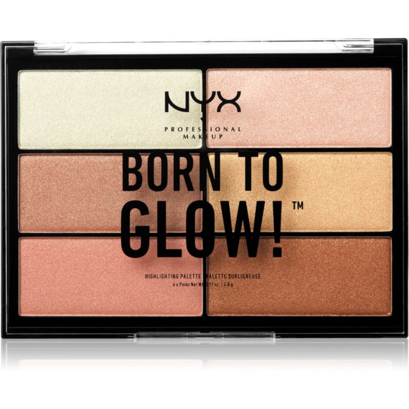 NYX Professional Makeup Born To Glow švytėjimo suteikiančių priemonių paletė atspalvis 01 6x4,8 g