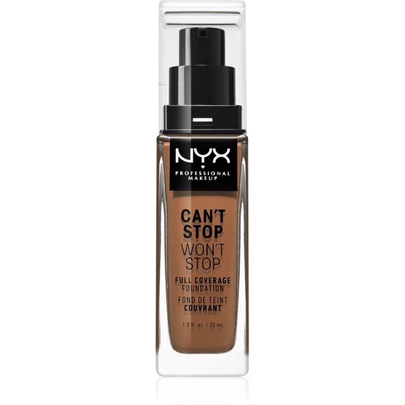 NYX Professional Makeup Can't Stop Won't Stop Full Coverage Foundation тональний крем відтінок Warm Caramel 30 мл