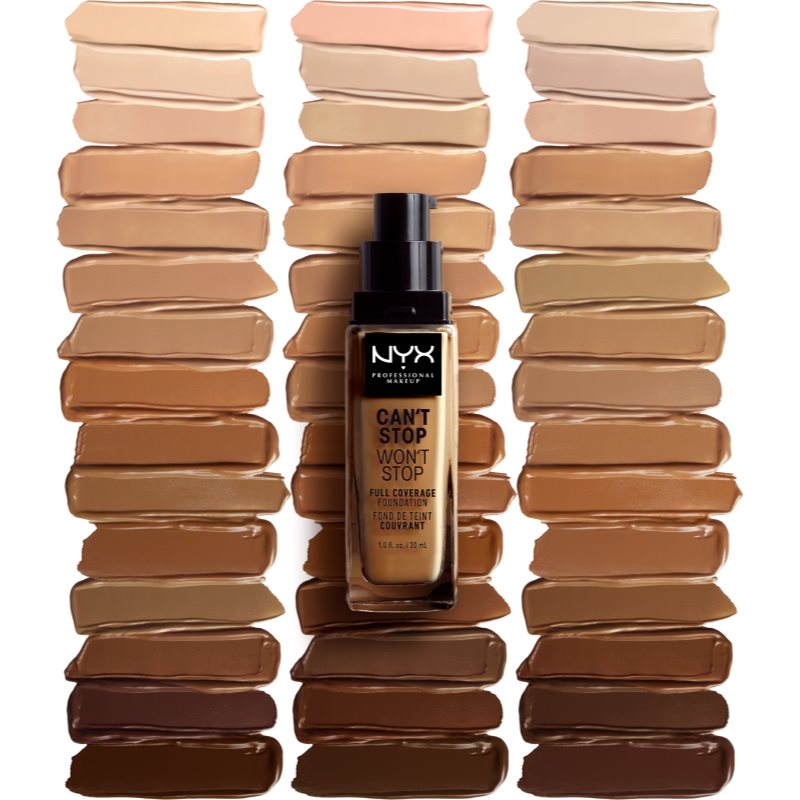 NYX Professional Makeup Can't Stop Won't Stop Full Coverage Foundation тональний крем відтінок Warm Caramel 30 мл